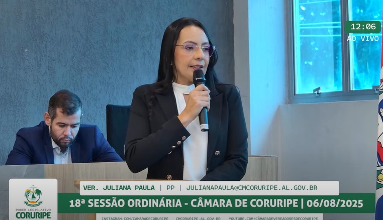 Juliana Carvalho participa da primeira sessão como vereadora e reforça compromisso social